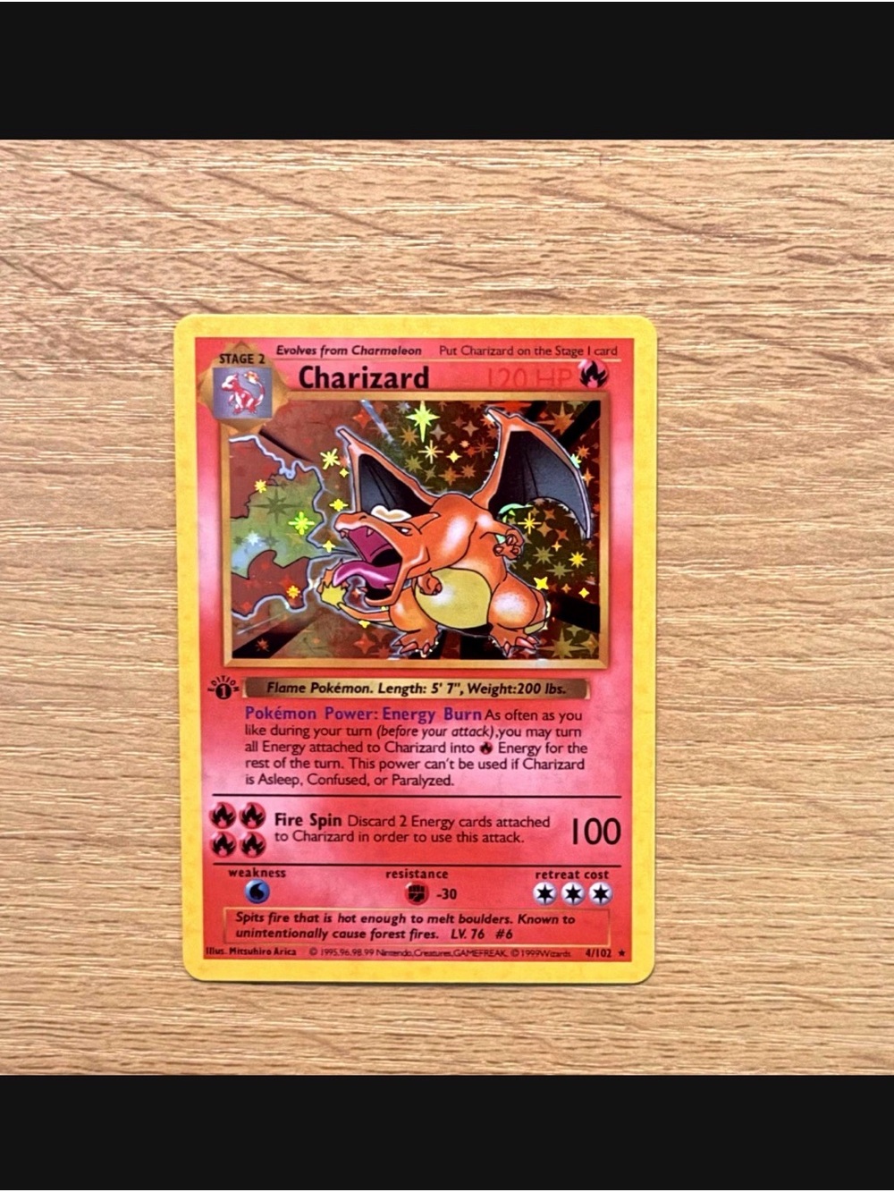 Charizard base set 1st edition custom card - Picture 3 of 4